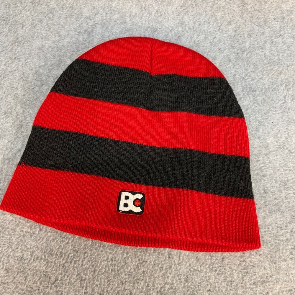 TOC Ohio Tournament of Champions Unisex Red Black BC Beanie Striped Hat OSFA